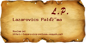 Lazarovics Palóma névjegykártya
